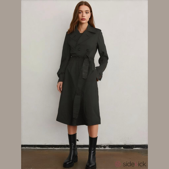 Vintage Union Made Trench Coat New York double breasted  mcm Unisex - Picture 1 of 13